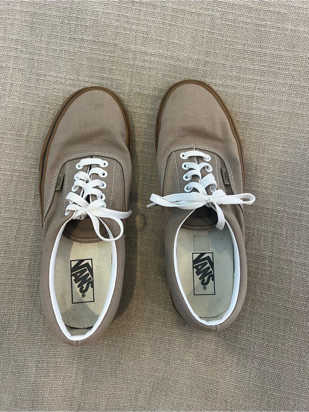 Vans Authentic Low-Top Sneakers in Taupe with White Laces